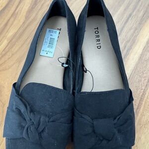 Torrid Black Bow Loafers